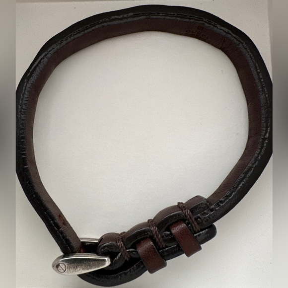 Gucci Brown Leather Bracelet with Box - Picture 3 of 8